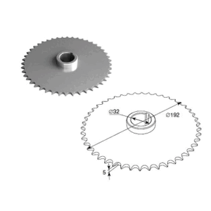 Звездочка для вала 1.25" в сборе, DH25119