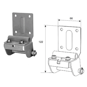 Кронштейн нижний угловой модифицированный регулируемый RAL9003, SPVE1408-RAL9003